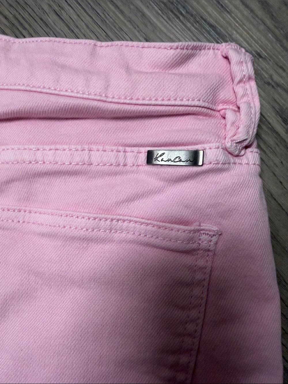 KanCan Light Pink Frayed Hem Denim Shorts - Picture 11 of 12